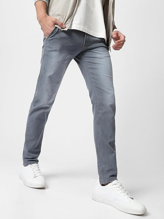 Urbano Fashion Men Mid Rise Slim Fit Washed Jeans Stretchable