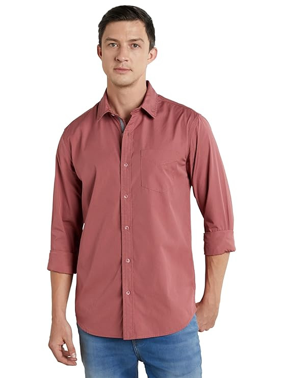 Symbol Premium Men's Casual Cotton Poplin Shirt (Regular Fit)